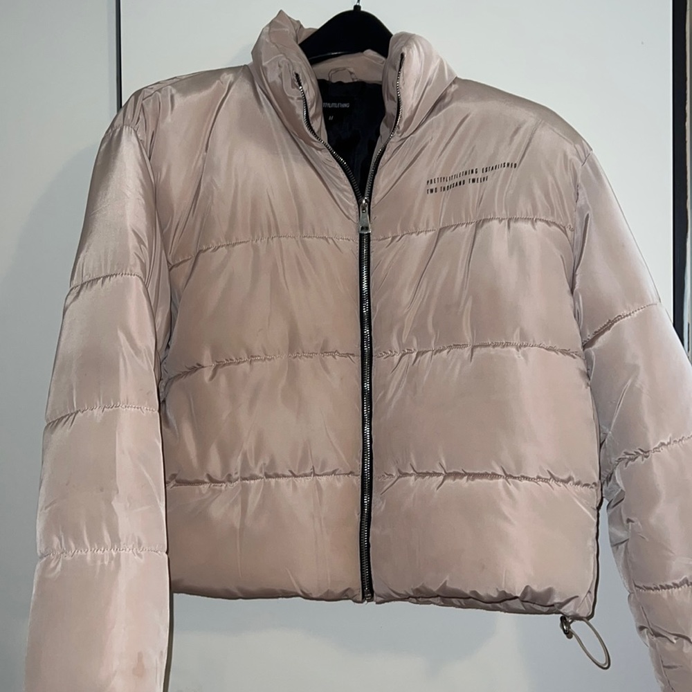 Prettylittlething Cream Puffer Jacket